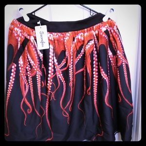 New Black & Red Tentacle Skirt